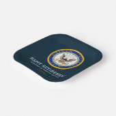 Amerikaanse marine | Marine Embleem | Gefeliciteer Papieren Bordje (Gebogen)