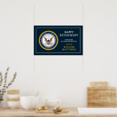 Amerikaanse marine | Marine Embleem | Gefeliciteer Poster (Keuken)