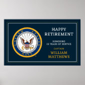 Amerikaanse marine | Marine Embleem | Gefeliciteer Poster (Voorkant)