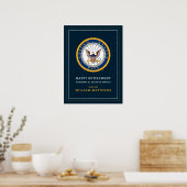 Amerikaanse marine | Marine Embleem | Gefeliciteer Poster (Keuken)