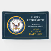 Amerikaanse marine | Marine Embleem | Gefeliciteer Spandoek (Horizontaal)