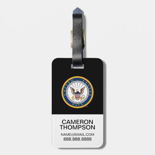 Amerikaanse marine | Navy Emblem Bagagelabel (Achterkant verticaal)