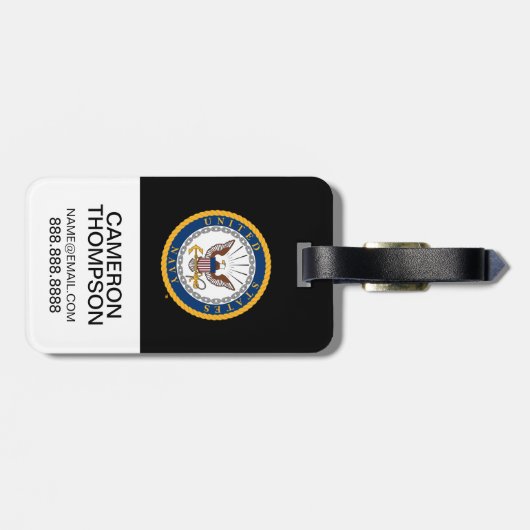Amerikaanse marine | Navy Emblem Bagagelabel (Achterkant horizontaal)