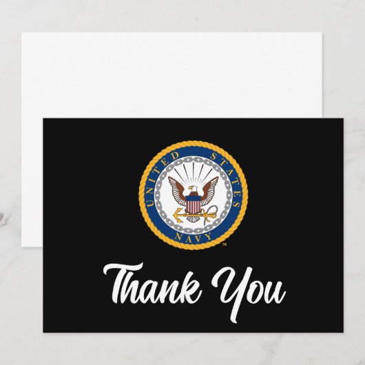 Amerikaanse marine | Navy Emblem Bedankkaart (Voorkant / Achterkant)