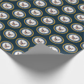 Amerikaanse marine | Navy Emblem Cadeaupapier (Hoek)