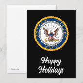 Amerikaanse marine | Navy Emblem Feestdagenkaart (Voorkant / Achterkant)