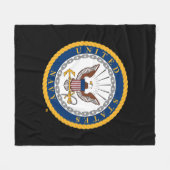 Amerikaanse marine | Navy Emblem Fleece Deken (Voorkant (Horizontaal))