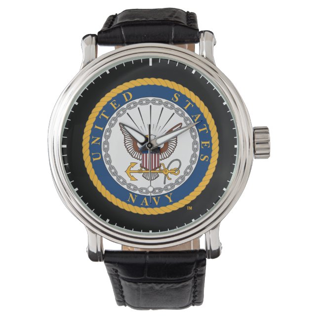 Amerikaanse marine | Navy Emblem Horloge (Voorkant)