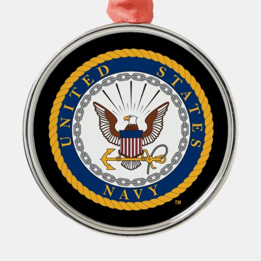Amerikaanse marine | Navy Emblem Metalen Ornament (Voorkant)