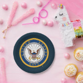 Amerikaanse marine | Navy Emblem Papieren Bordje (Feest)