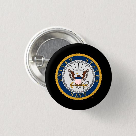 Amerikaanse marine | Navy Emblem Ronde Button 3,2 Cm (Voorkant /achterkant)
