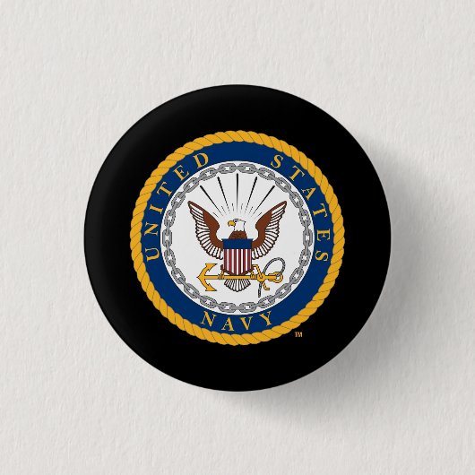 Amerikaanse marine | Navy Emblem Ronde Button 3,2 Cm (Voorkant)