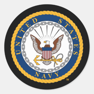 Amerikaanse marine   Navy Emblem Ronde Sticker