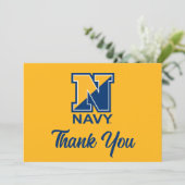 Amerikaanse marine | Navy Initiaal N Bedankkaart (Staand voorkant)