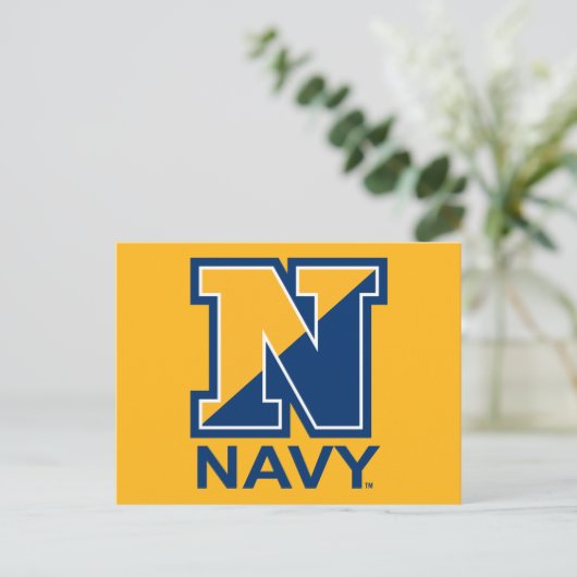 Amerikaanse marine | Navy Initiaal N Briefkaart (Staand voorkant)