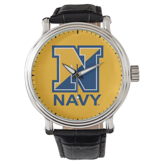 Amerikaanse marine | Navy Initiaal N Horloge (Voorkant)