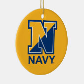 Amerikaanse marine | Navy Initiaal N Keramisch Ornament (Rechts)