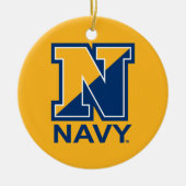 Amerikaanse marine | Navy Initiaal N Keramisch Ornament (Voorkant)