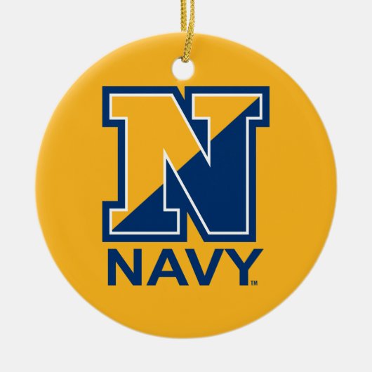 Amerikaanse marine | Navy Initiaal N Keramisch Ornament (Voorkant)