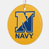 Amerikaanse marine | Navy Initiaal N Keramisch Ornament (Links)