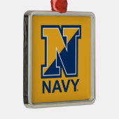 Amerikaanse marine | Navy Initiaal N Metalen Ornament (Rechts)