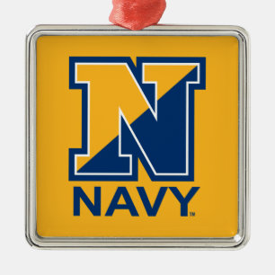 Amerikaanse marine   Navy Initiaal N Metalen Ornament