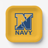 Amerikaanse marine | Navy Initiaal N Papieren Bordje (Voorkant)