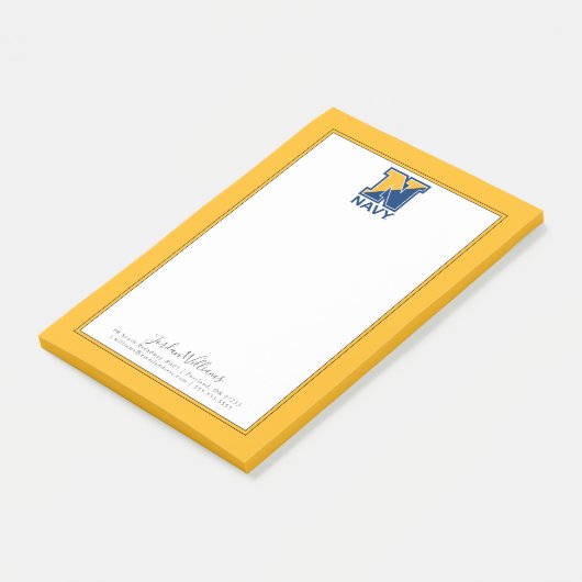 Amerikaanse marine | Navy Initiaal N Post-it® Notes (Schuin)