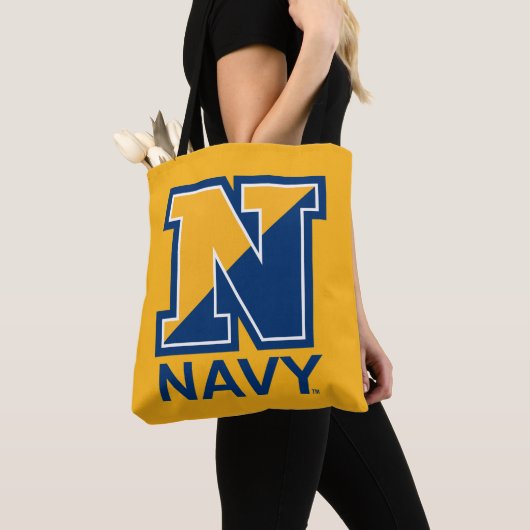 Amerikaanse marine | Navy Initiaal N Tote Bag (Dichtbij)