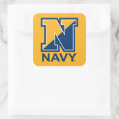 Amerikaanse marine | Navy Initiaal N Vierkante Sticker (Tas)