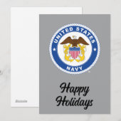 Amerikaanse marine | Officiële kosten Feestdagenkaart (Voorkant / Achterkant)