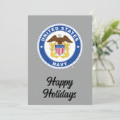 Amerikaanse marine | Officiële kosten Feestdagenkaart (Staand voorkant)