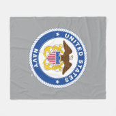 Amerikaanse marine | Officiële kosten Fleece Deken (Voorkant (Horizontaal))