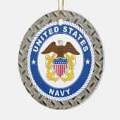 Amerikaanse marine | Officiële kosten Keramisch Ornament (Links)