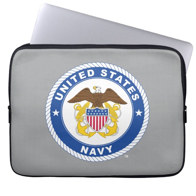 Amerikaanse marine | Officiële kosten Laptop Sleeve (Voorkant)