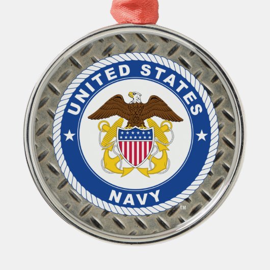 Amerikaanse marine | Officiële kosten Metalen Ornament (Voorkant)