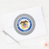 Amerikaanse marine | Officiële kosten Ronde Sticker (Envelop)