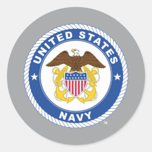 Amerikaanse marine Officiële kosten Ronde Sticker