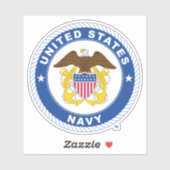 Amerikaanse marine | Officiële kosten Sticker (Vel)