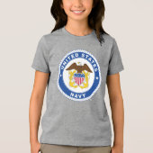 Amerikaanse marine | Officiële kosten Tri-Blend Shirt (Voorkant)