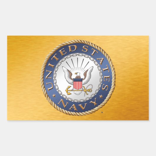 Amerikaanse marine-Stickers Rechthoekige Sticker (Voorkant)
