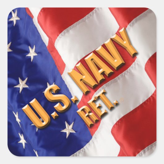 Amerikaanse marine-Stickers Vierkante Sticker (Voorkant)