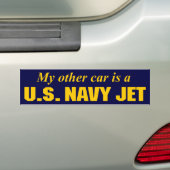 Amerikaanse marine straaljager bumpersticker (Op auto)