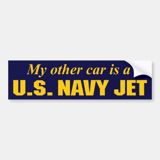 Amerikaanse marine straaljager bumpersticker (Voorkant)