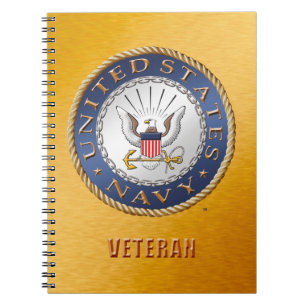 Amerikaanse marine veteraan spiraal foto notebook notitieboek