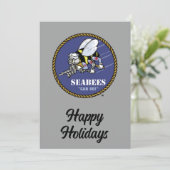 Amerikaanse marine | Zeebijen Feestdagenkaart (Staand voorkant)