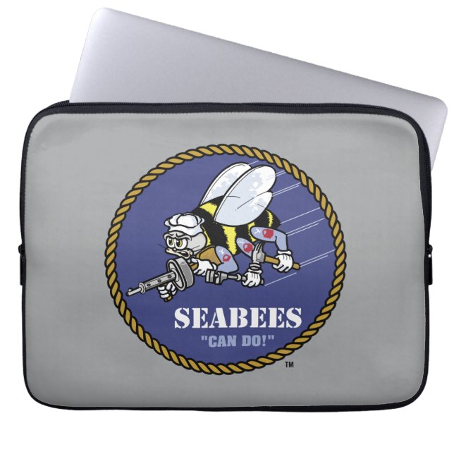 Amerikaanse marine | Zeebijen Laptop Sleeve (Voorkant)