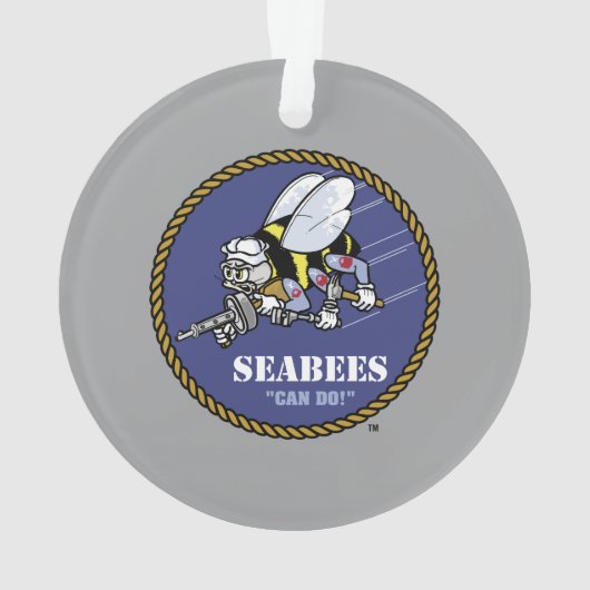 Amerikaanse marine | Zeebijen Ornament (achterkant)