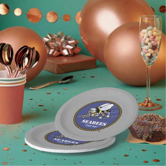 Amerikaanse marine | Zeebijen Papieren Bordje (Multi)