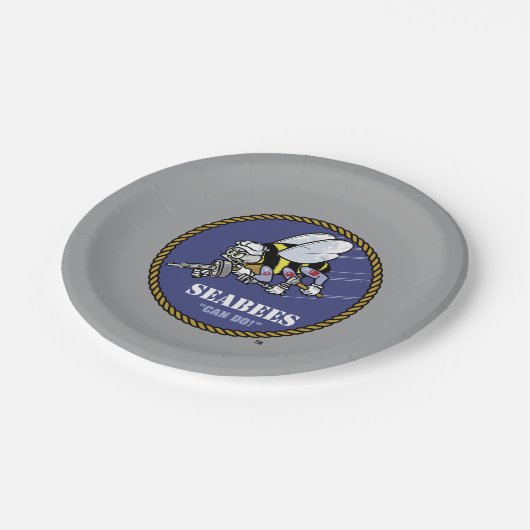 Amerikaanse marine | Zeebijen Papieren Bordje (Gekanteld)